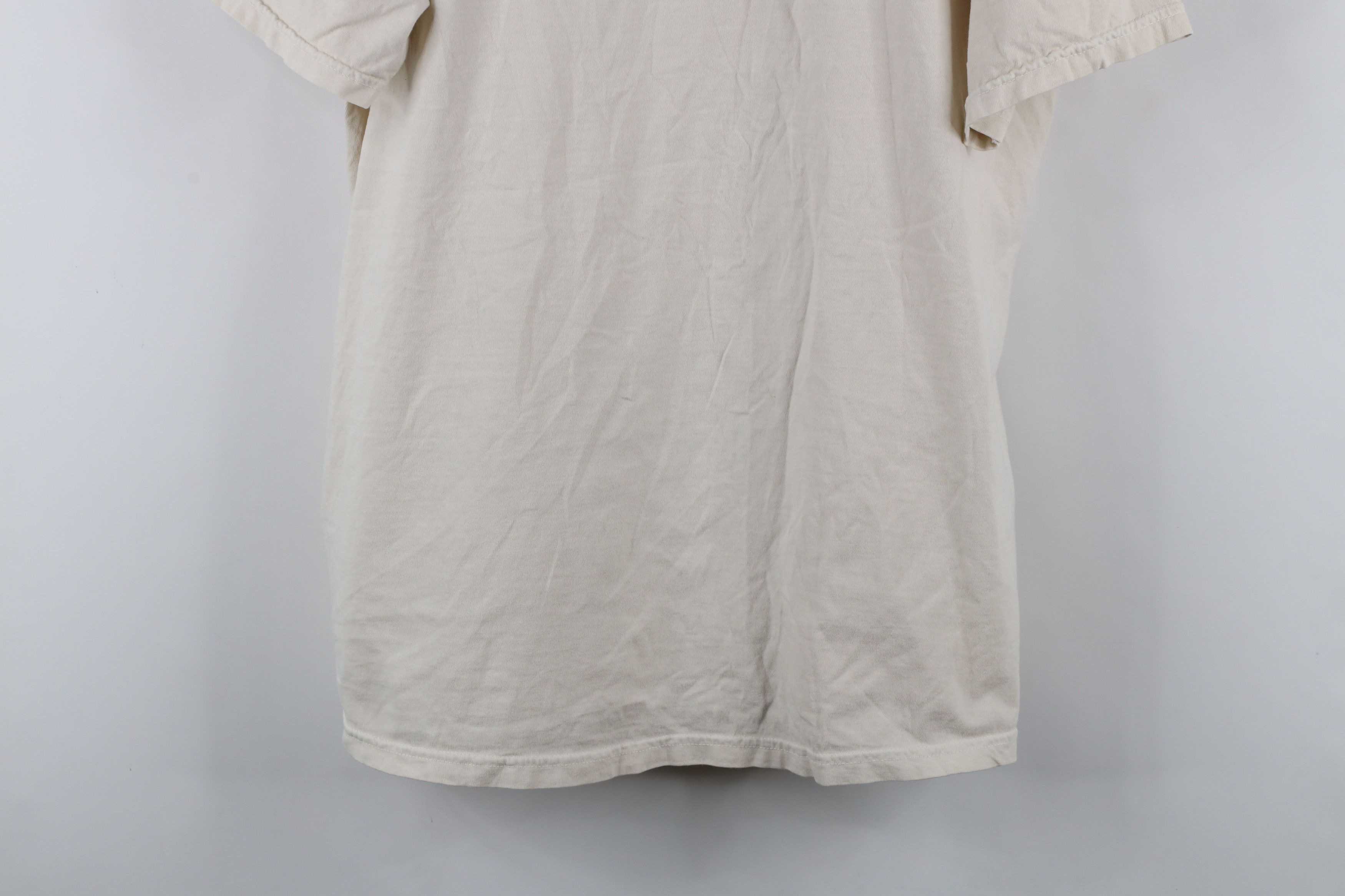 Vintage Vintage 90s Streetwear Short Sleeve T-Shirt Beige Cotton Size US XL / EU 56 / 4 - 3 Thumbnail