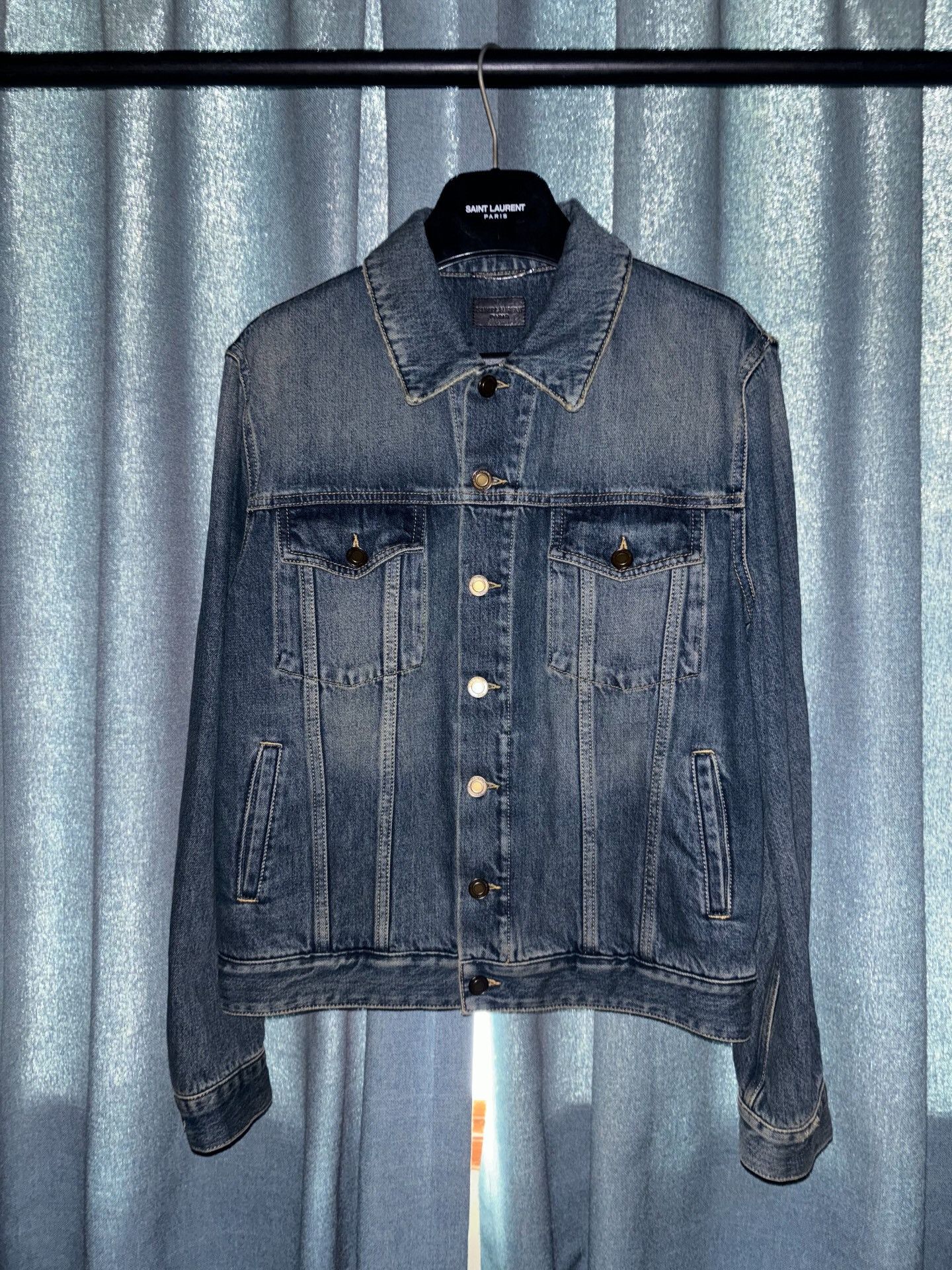 Anthony Vaccarello Saint Laurent Classic Denim Jacket Size US M / EU 48-50 / 2 - 1 Thumbnail