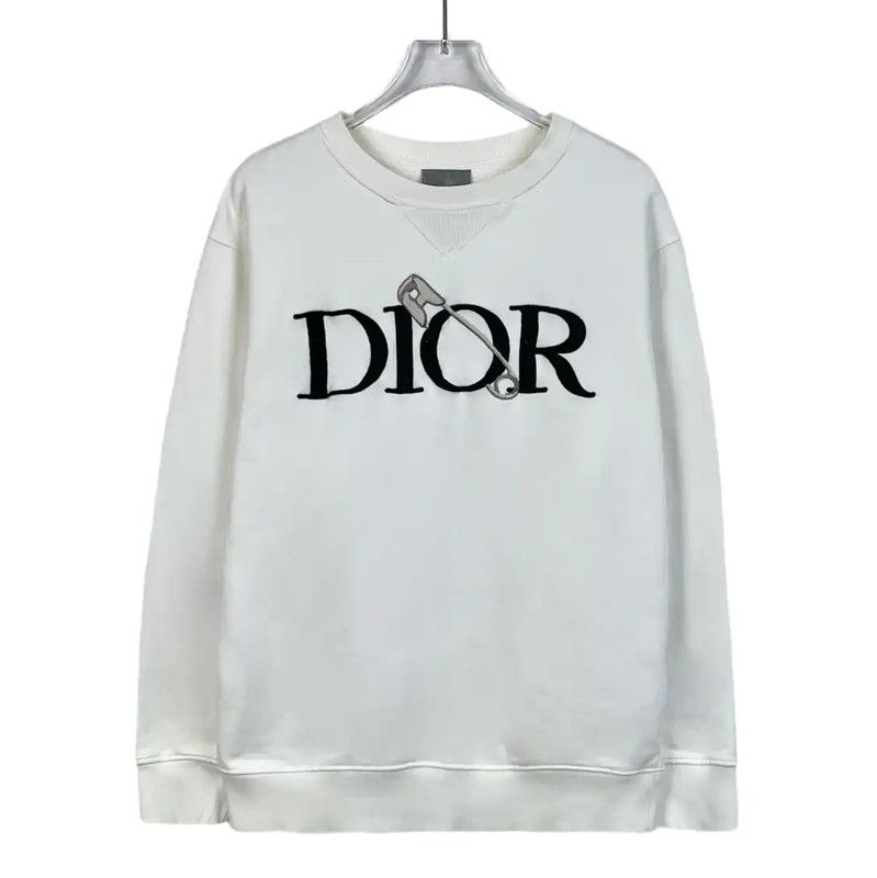 Dior Dior Women's White Cotton Sweatshirt 0089 Size S / US 4 / IT 40 - 1 Thumbnail