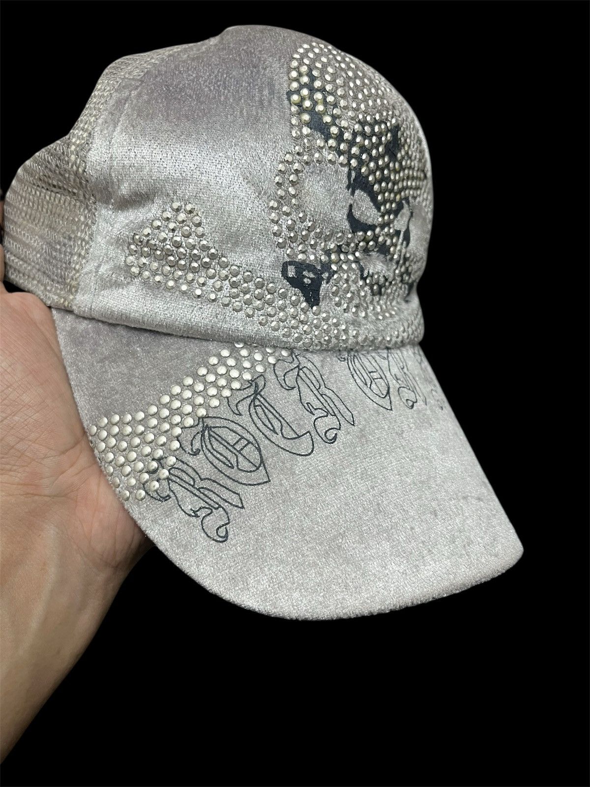 Japanese Brand Y2K Skull Studed Trucker Cap LGB Style Size ONE SIZE - 4 Thumbnail