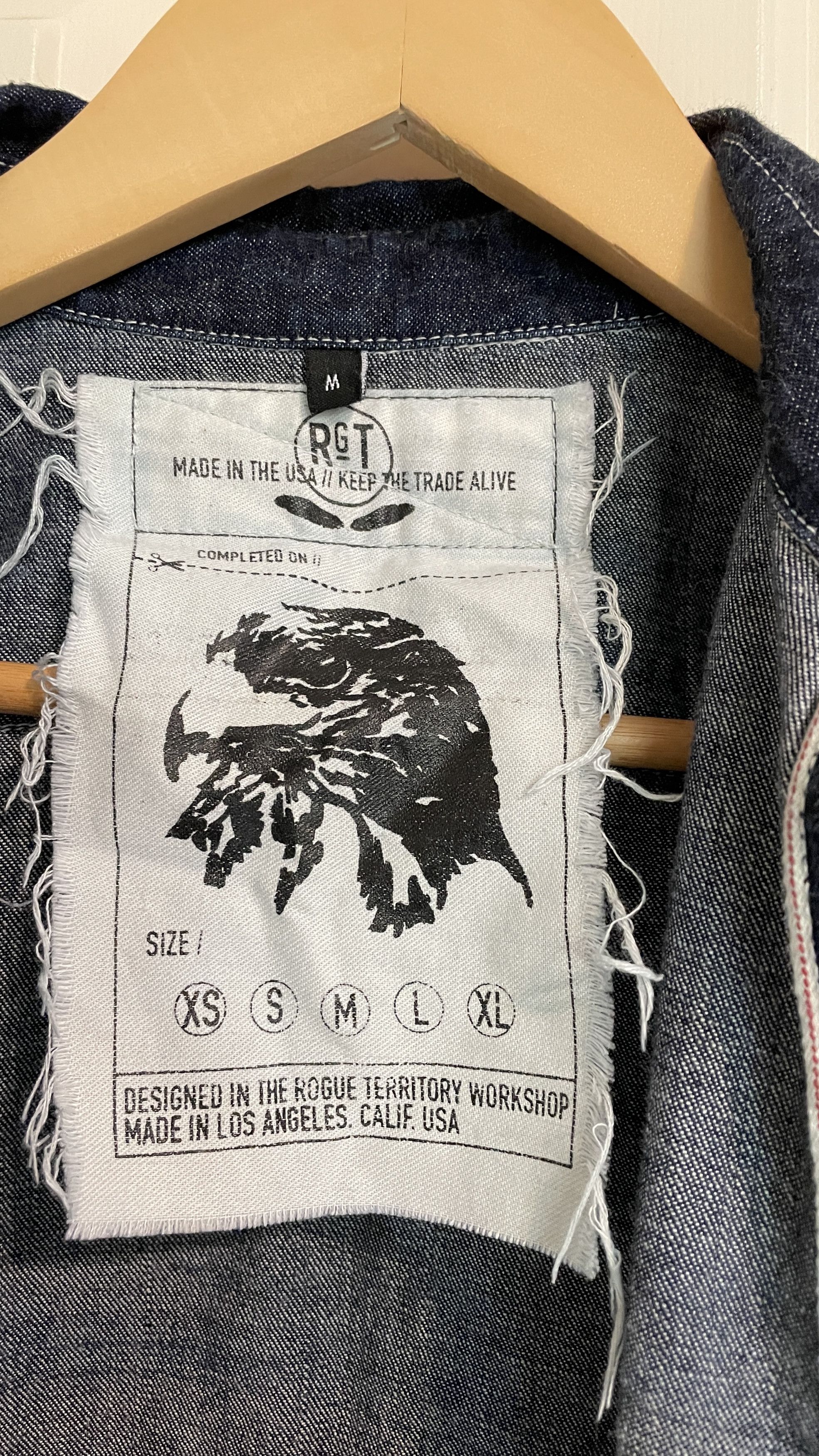Rogue Territory Selvedge Denim Workshirt S-M Size US S / EU 44-46 / 1 - 5 Thumbnail