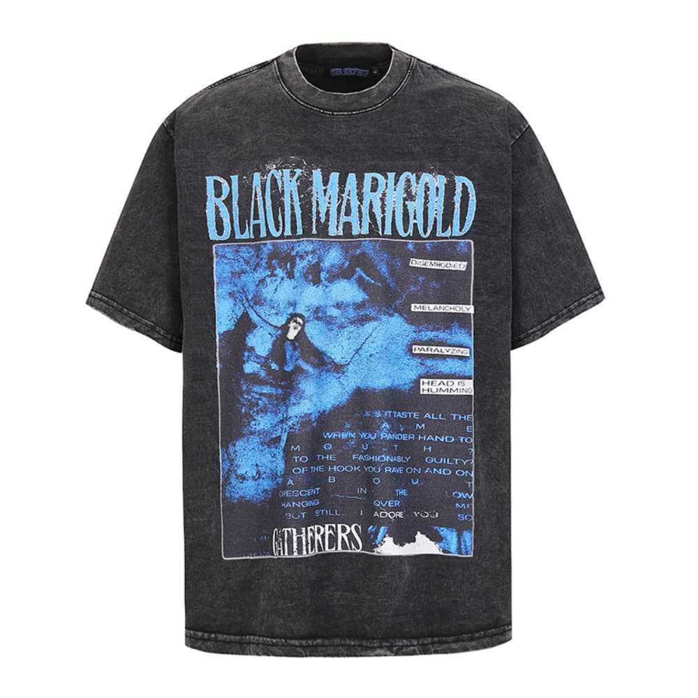 Japanese Brand × Vintage Men's trendy letter print washed distressed casual tee Size US L / EU 52-54 / 3 - 1 Thumbnail