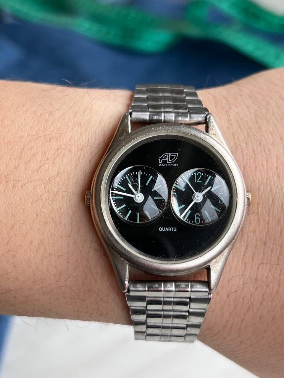 Japanese Brand × Vintage Vintage Double Dial Japanese style futuristic Steel Watch Size ONE SIZE - 2 Thumbnail