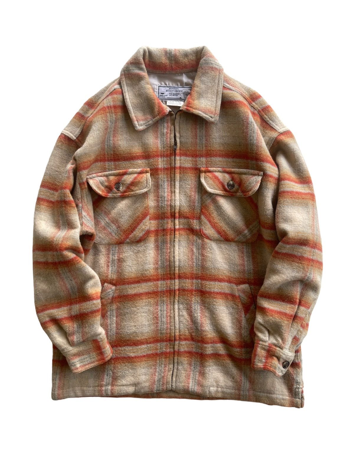 Japanese Brand Vintage 90s Wool Mohair Flannel Workers Jacket Size US M / EU 48-50 / 2 - 1 Thumbnail