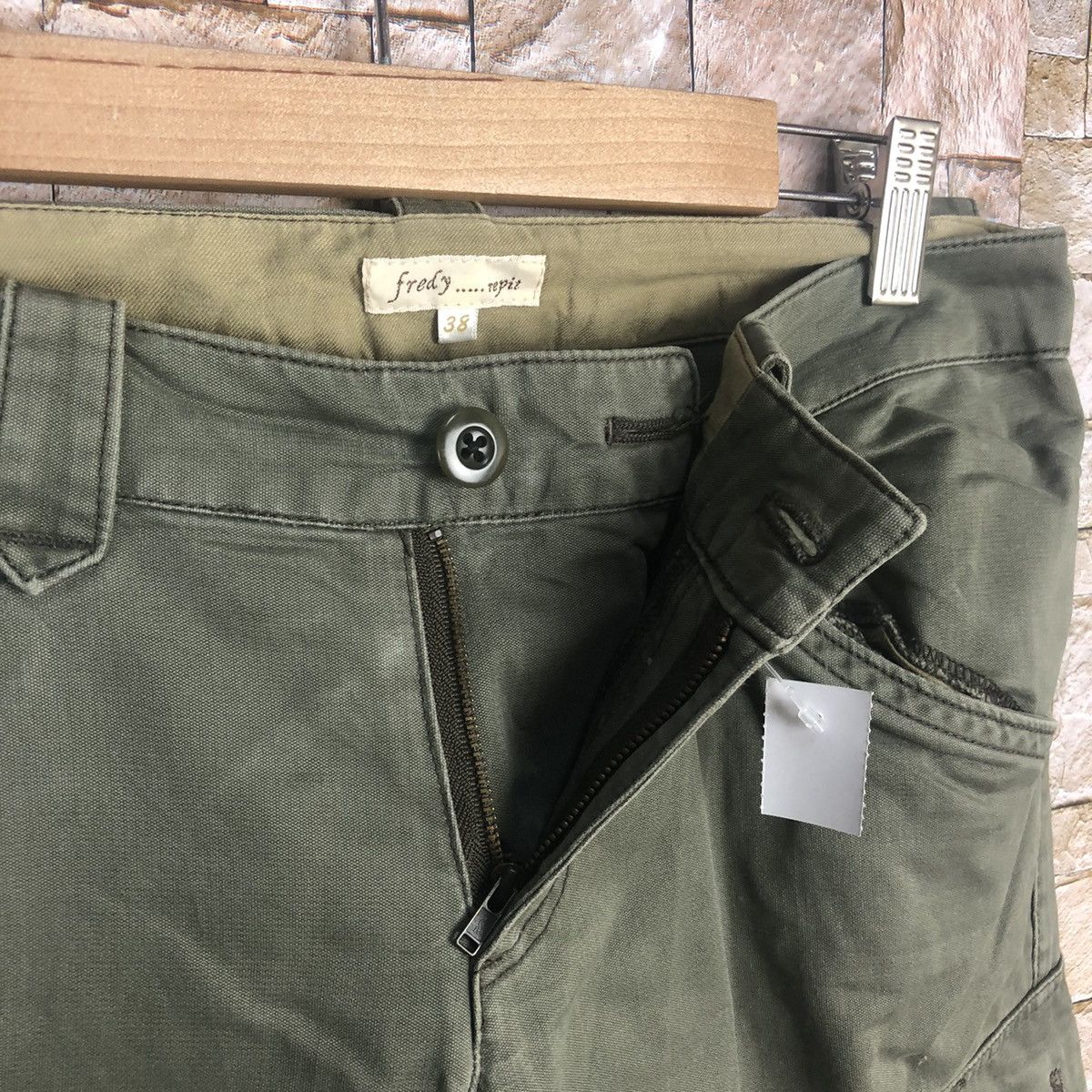 Japanese Brand Fredy Npit Green Cargo Multipocket Pants #A48 Size US 29 - 10 Thumbnail