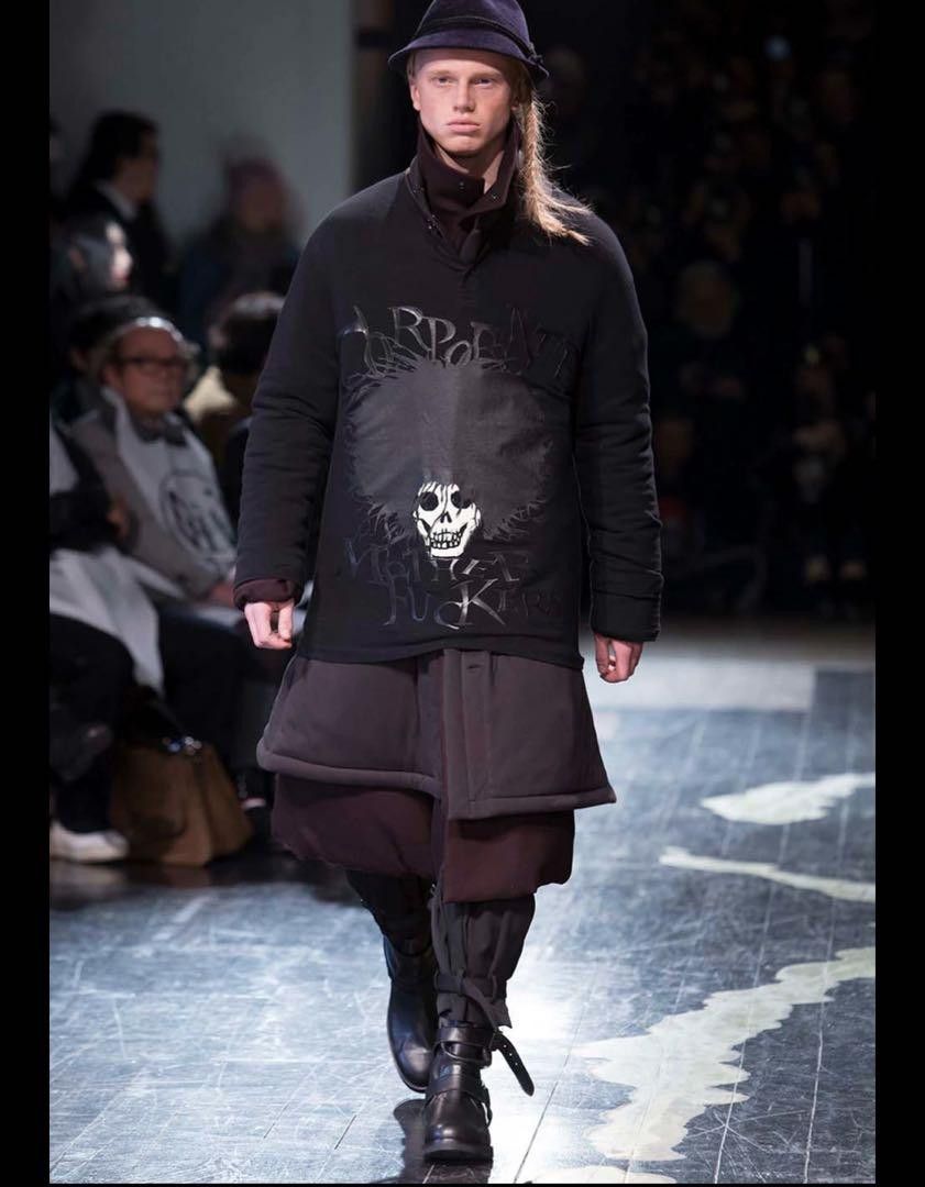 Yohji Yamamoto POUR HOMME 16aw Skull Henley neck shirts HR-T31-070 Size US L / EU 52-54 / 3 - 6 Thumbnail
