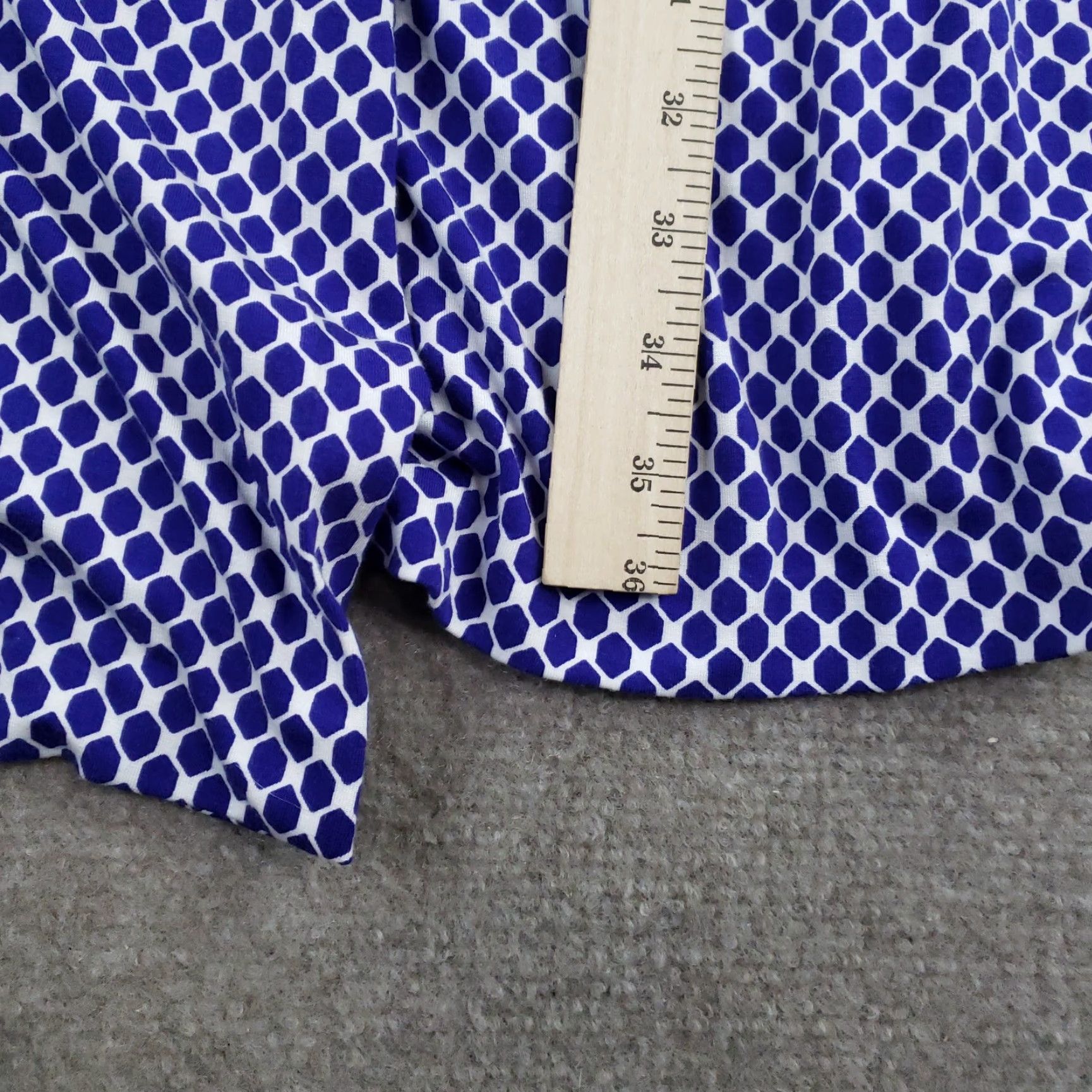 Diane von Furstenberg Diane von Furstenberg Dress Womens 6 Blue Geometric Wrap Midi 3/4 Sleeve V-Neck Belted Tie Size M / US 6-8 / IT 42-44 - 5 Thumbnail