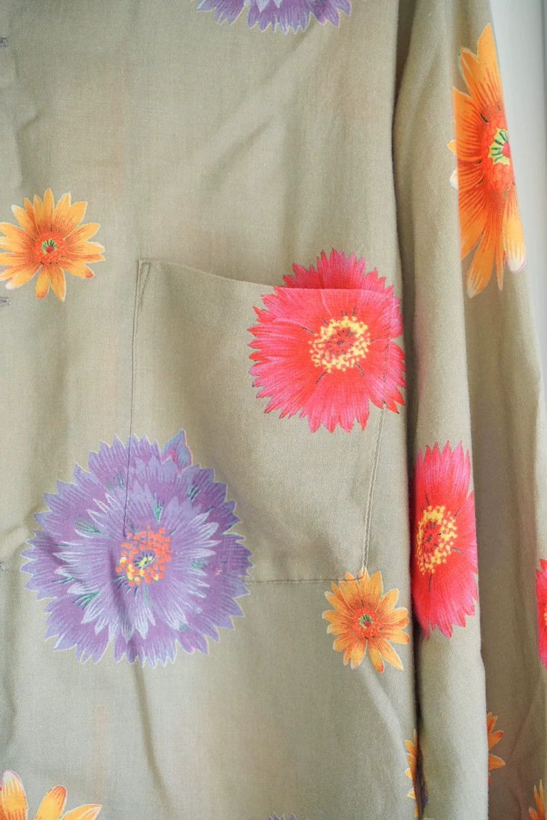 Yohji Yamamoto Yohji Yamamoto Floral Pattern Button-Up Shirt by Yohji Yam Size US L / EU 52-54 / 3 - 3 Thumbnail