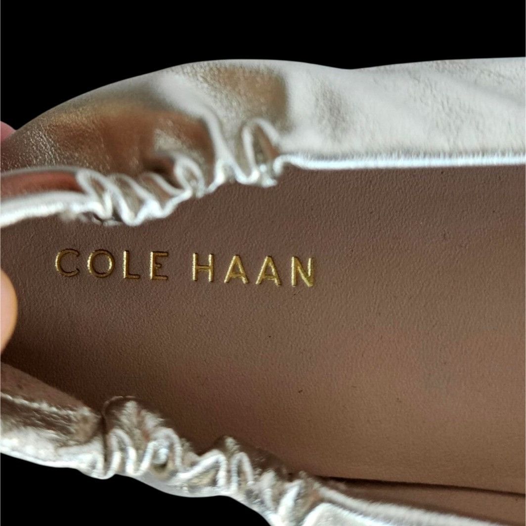 Cole Haan Cole Haan Platinum Gold Leather Espadrille Flats Size 9B Gra Size US 9 / IT 39 - 3 Thumbnail