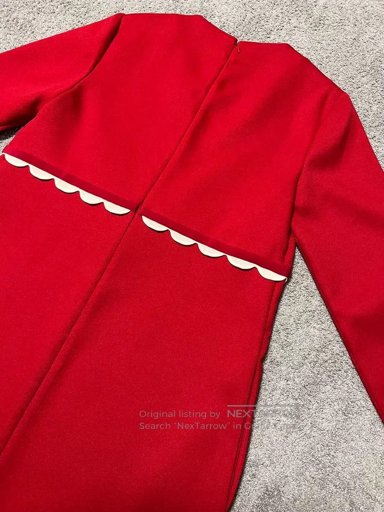 Valentino Valentino Red ruffled dress Size S / US 4 / IT 40 - 7 Thumbnail