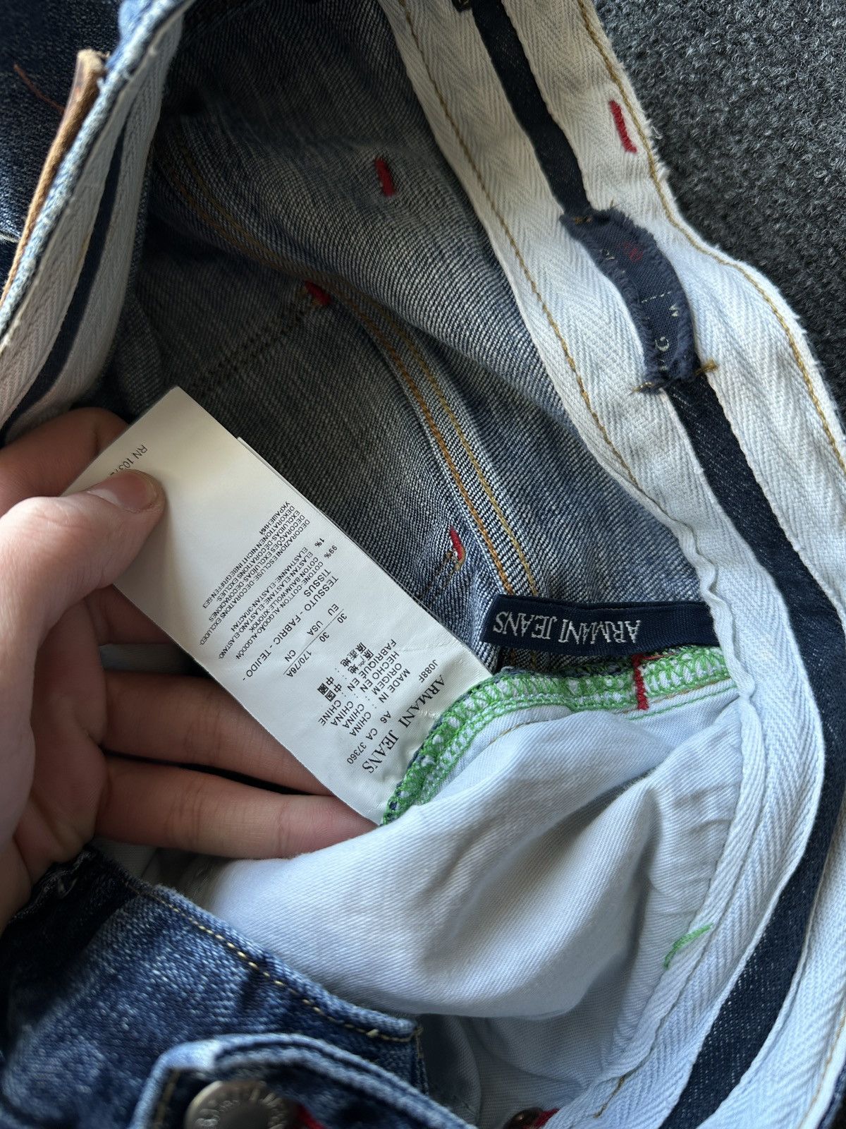 Armani 🚨Y2K WOMEN ARMANI JEANS WITH LOGO AVANT GARDE DENIM PANTS Size 30" / US 8 / IT 44 - 8 Thumbnail