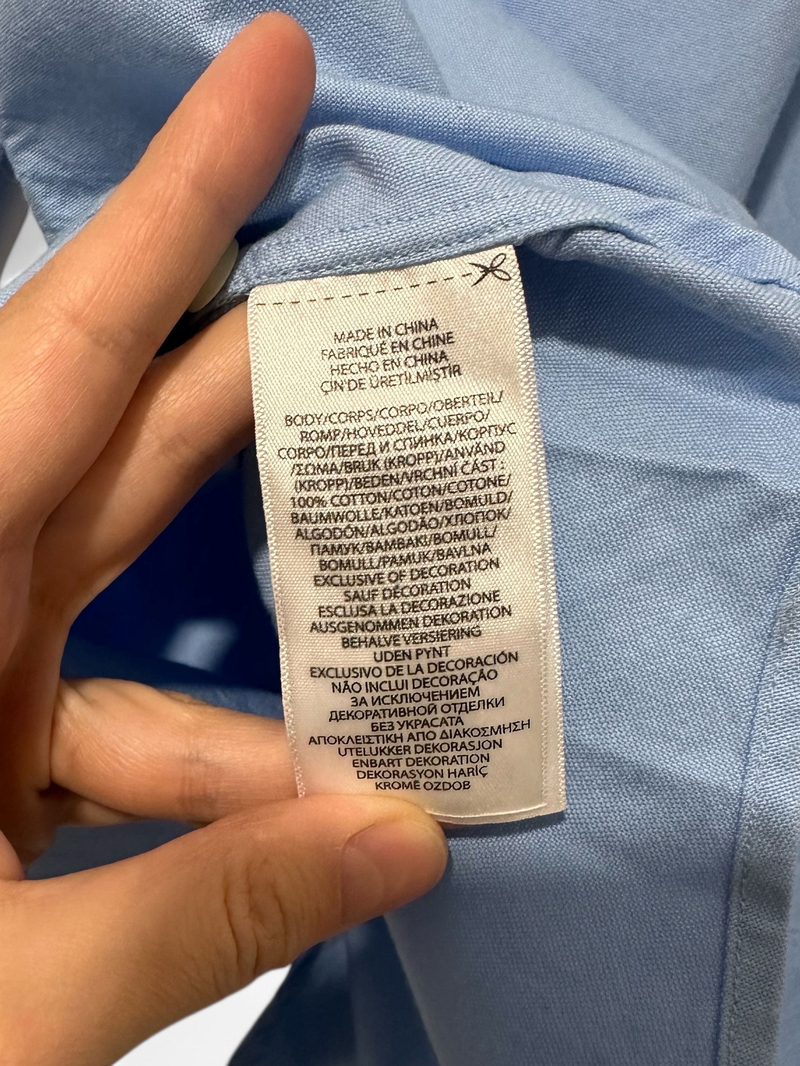Polo Ralph Lauren Polo Ralph Laurent Baby Blue Oxford Long Sleeve Shirt Size US XXL / EU 58 / 5 - 7 Thumbnail