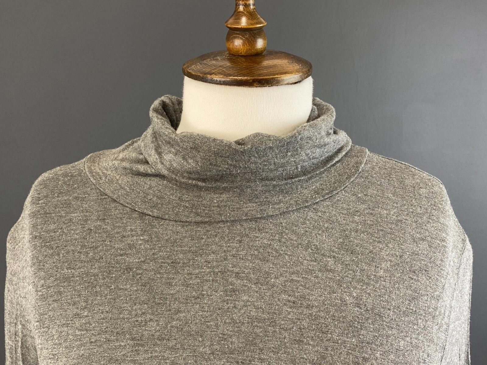 Designer Gudrun Sjoden Gray Turtle Neck Long Sleeve Top Shirt Size L Size L / US 10 / IT 46 - 4 Thumbnail