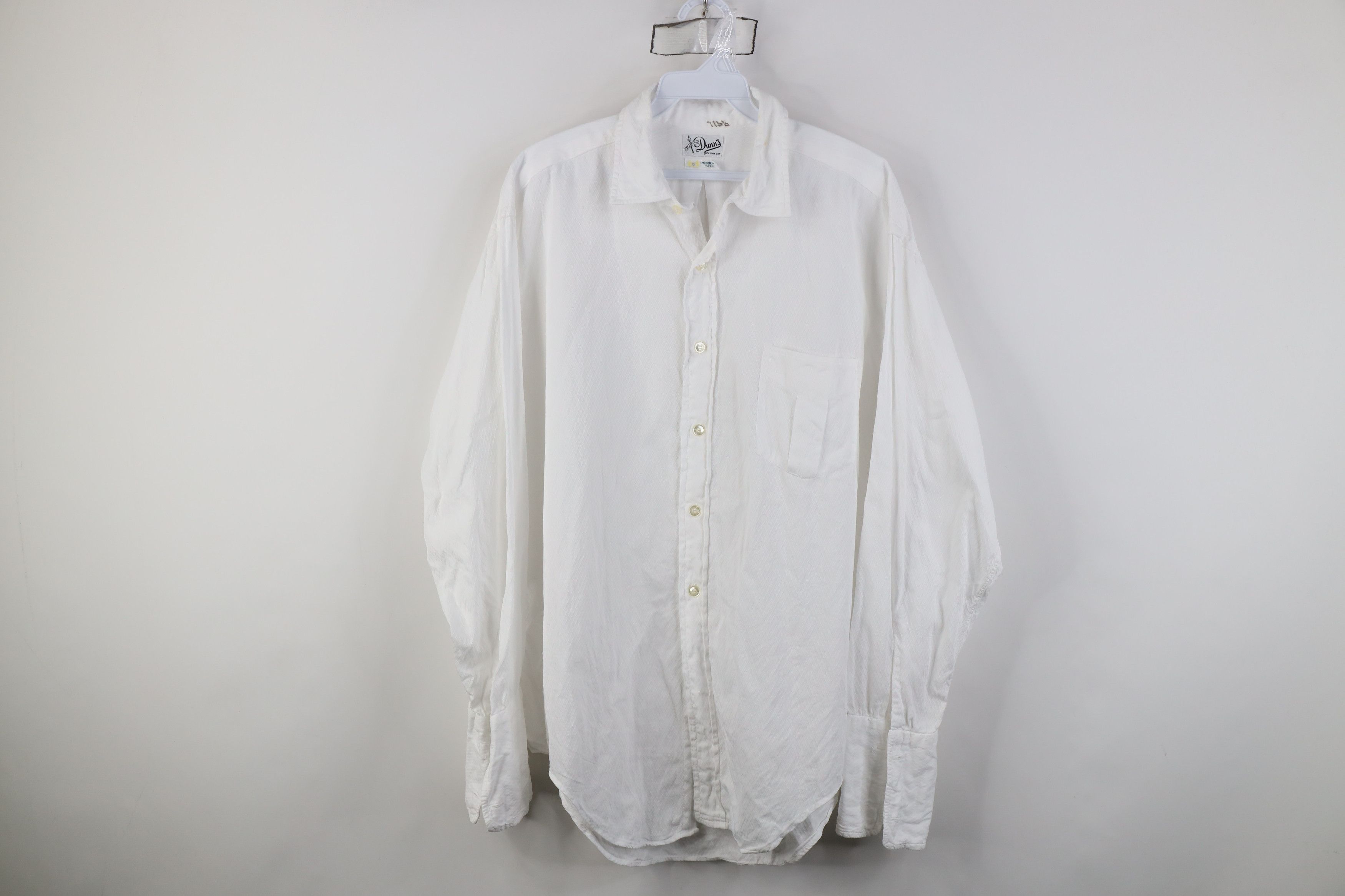 Vintage Vintage 50s Streetwear French Cuff Button Shirt White USA Size US L / EU 52-54 / 3 - 1 Thumbnail