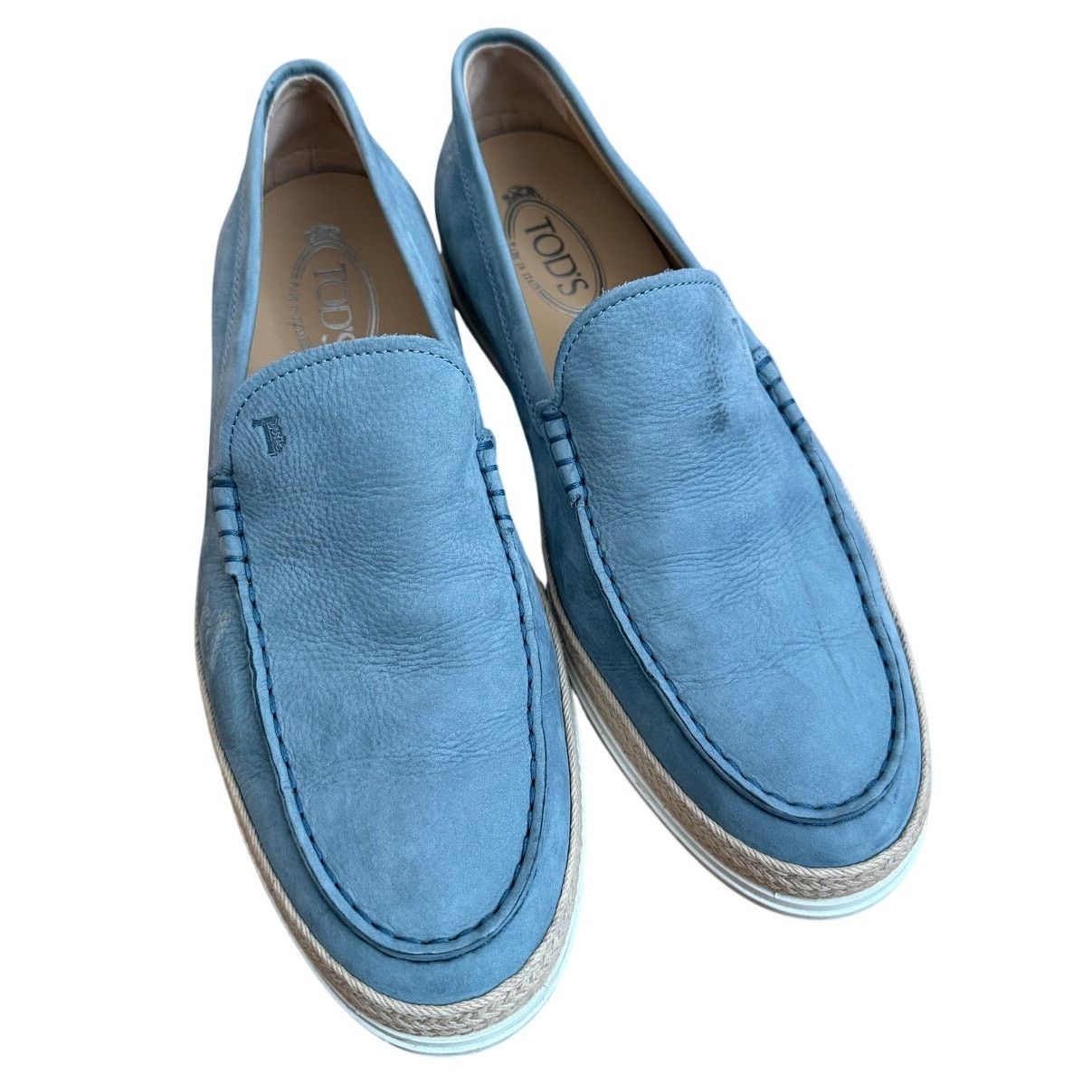 Tod's Tod's Baby Blue Suede Slip-On Espadrille Loafer Size US 10 / EU 43 - 1 Thumbnail