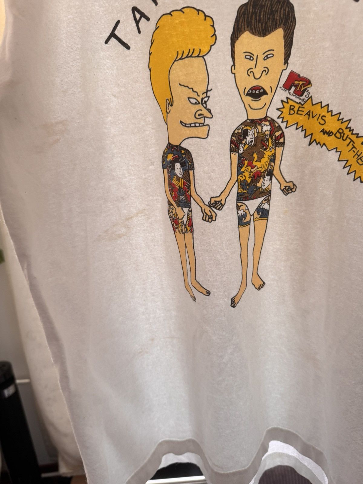 Vintage Beavis & Butthead Tattoos Rules” tee Cartoon Movie T Shirt Size US L / EU 52-54 / 3 - 13 Thumbnail