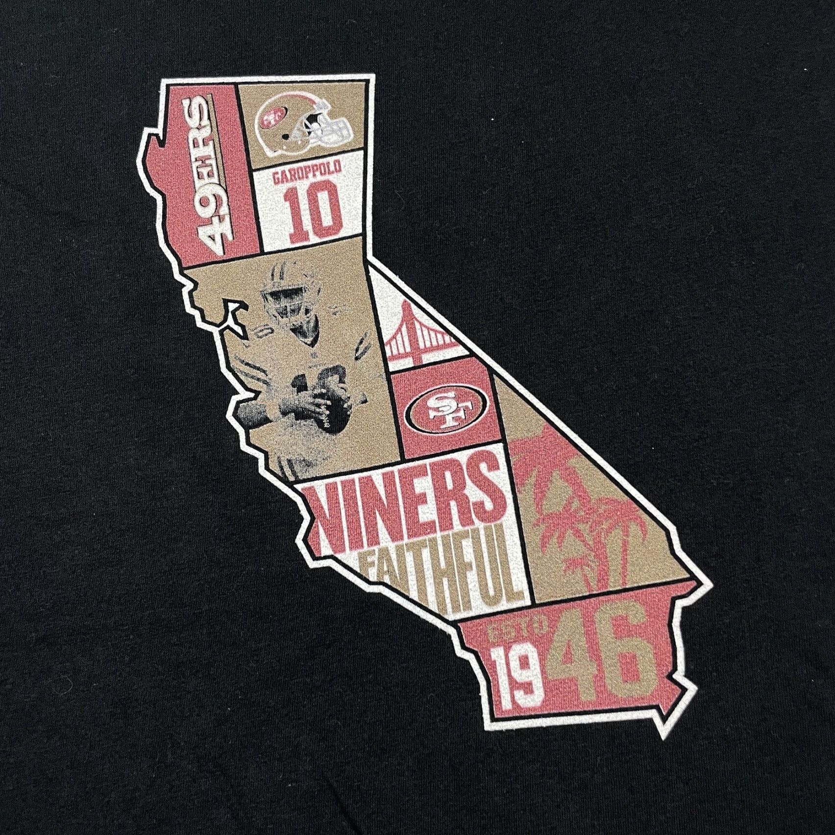 Vintage Fanatics San Francisco 49ers Shirt Adult Mens Large Black NFL Football California West Logo T-Shirt Mens Sports Size US L / EU 52-54 / 3 - 3 Thumbnail
