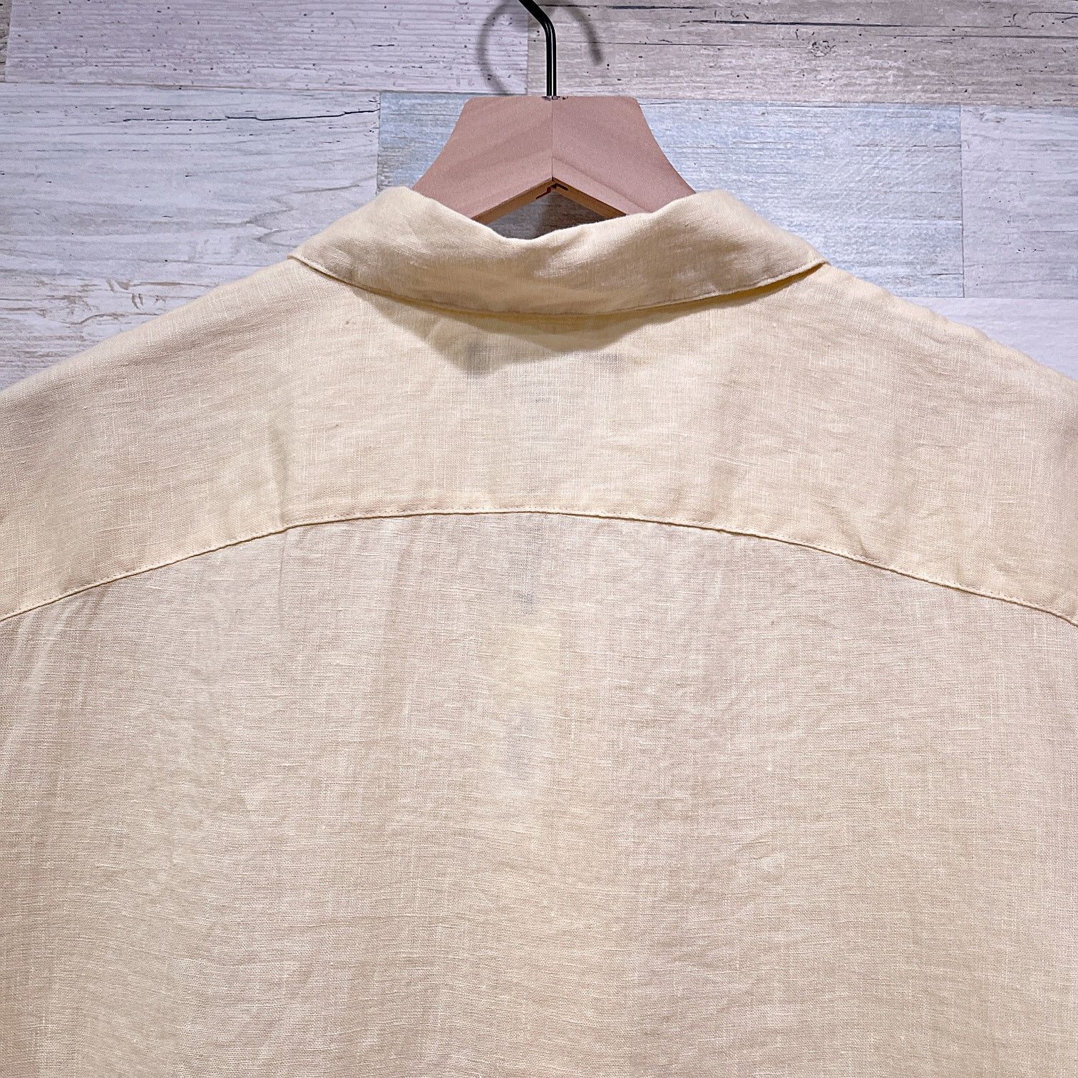Banana Republic BANANA REPUBLIC Boxy Linen Shirt Yellow Womems Small Size S / US 4 / IT 40 - 5 Thumbnail