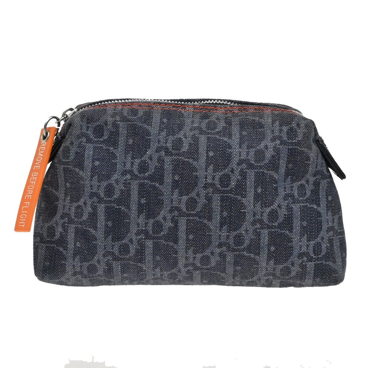 Christian Dior Flight pouch Trotter Pattern Denim