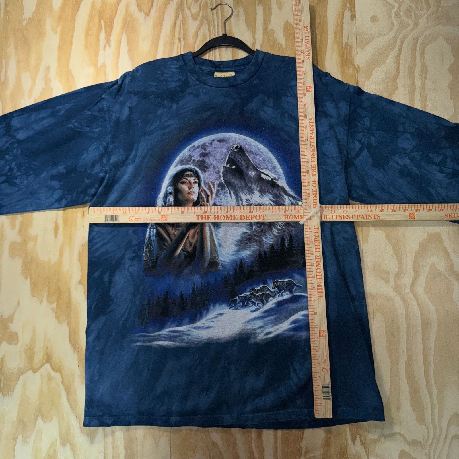 The Mountain Vintage Y2K the mountain tie-dye 90s native wolf LS T-shirt Size US XL / EU 56 / 4 - 4 Thumbnail