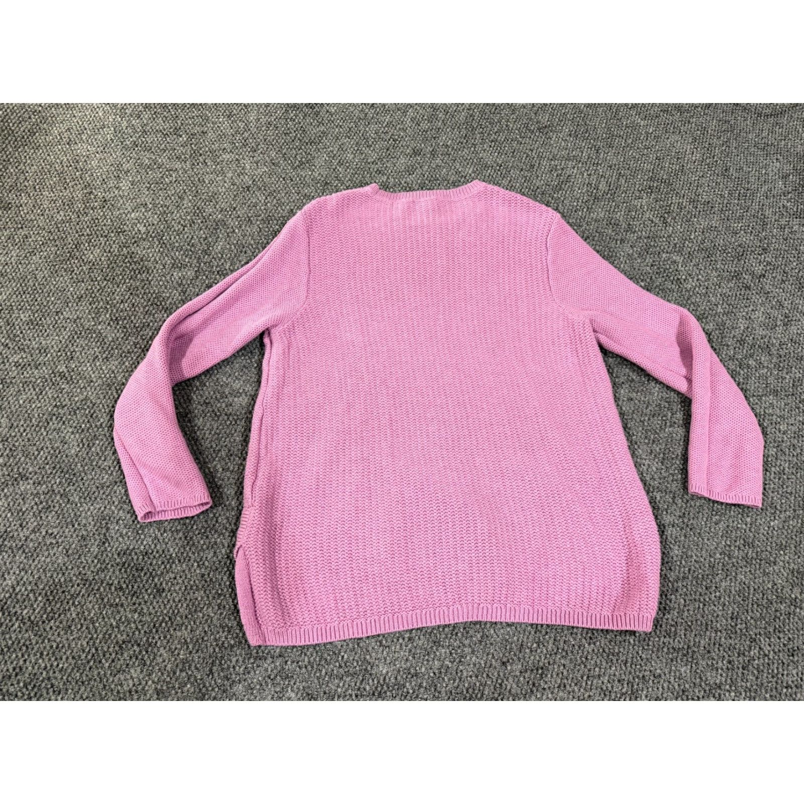 J. Jill J. Jill Sweater Womens L Purple Knit Crewneck Long Sleeve Cotton Blend Pullover Casual Size L / US 10 / IT 46 - 7 Thumbnail