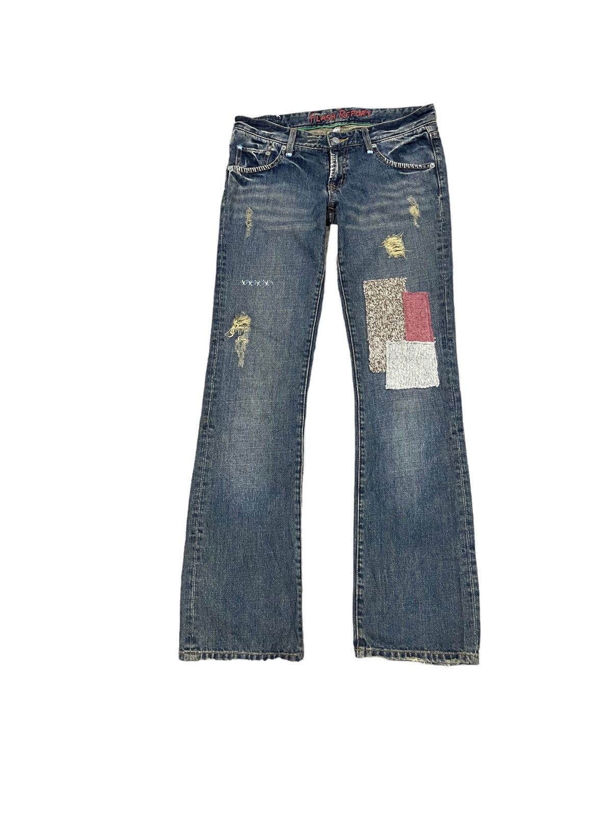 Japanese Brand RARE ! Vintage Flash Report Distressed Style Kapital Design Size US 32 / EU 48 - 3 Thumbnail