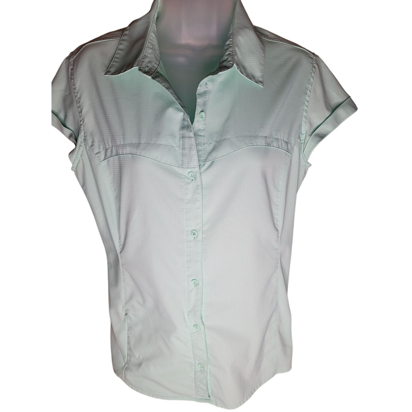 Other Magellan Women Fish Gear Shirt Blue Button up Sz M Size M / US 6-8 / IT 42-44 - 1 Thumbnail