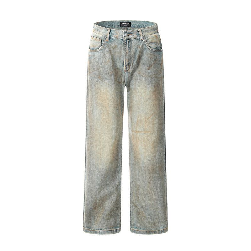 Vintage American retro distressed straight leg jeans for men Size US 32 / EU 48 - 1 Thumbnail