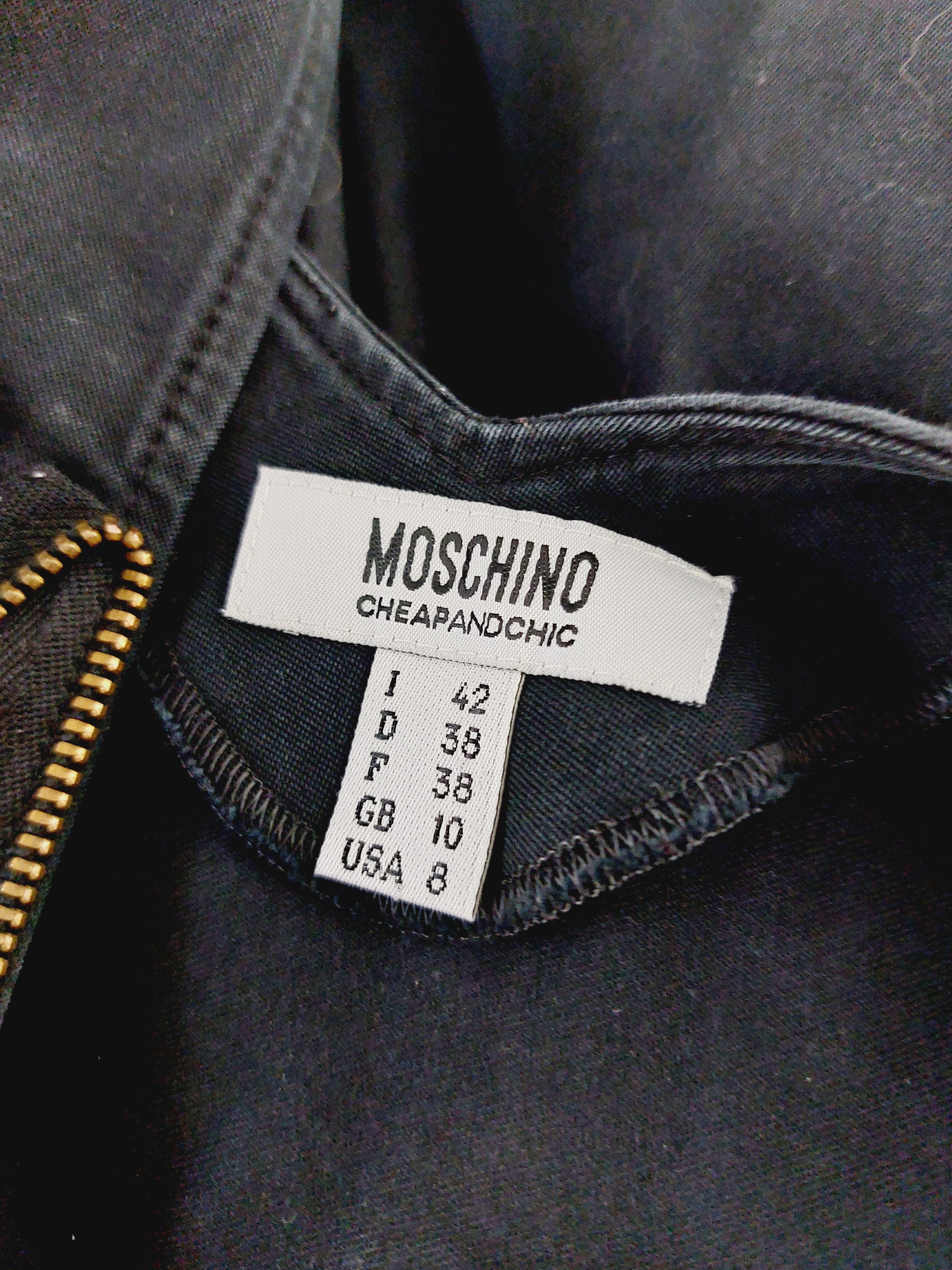 Moschino Moschino Cheap and Chic Zip Zipper Denim Jeans Midi Dress Size S / US 4 / IT 40 - 13 Thumbnail