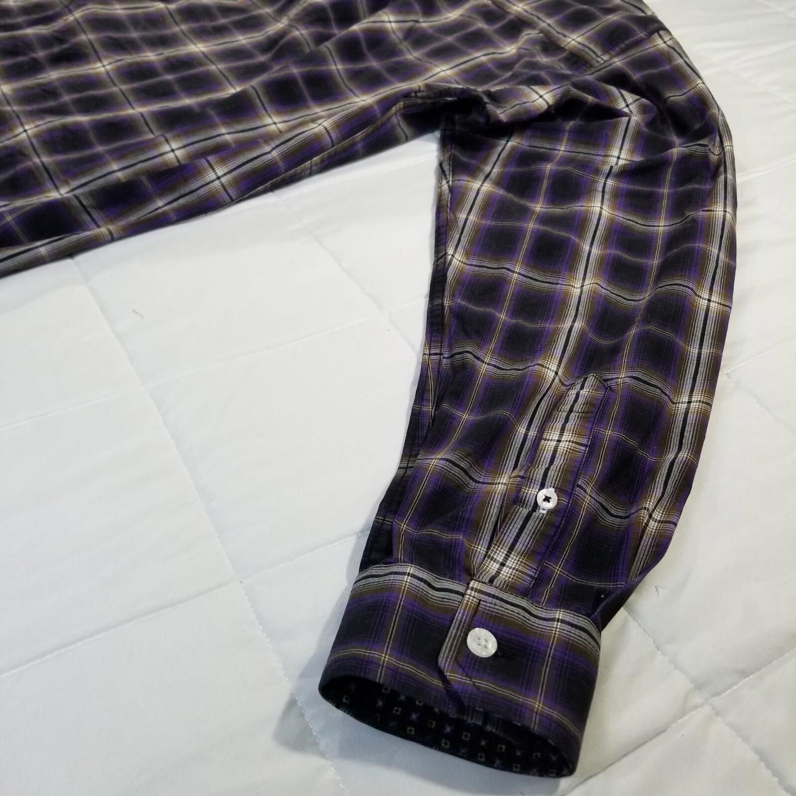 CINCH Cinch Small Purple Plaid Long Sleeve Button Down Size US S / EU 44-46 / 1 - 3 Thumbnail