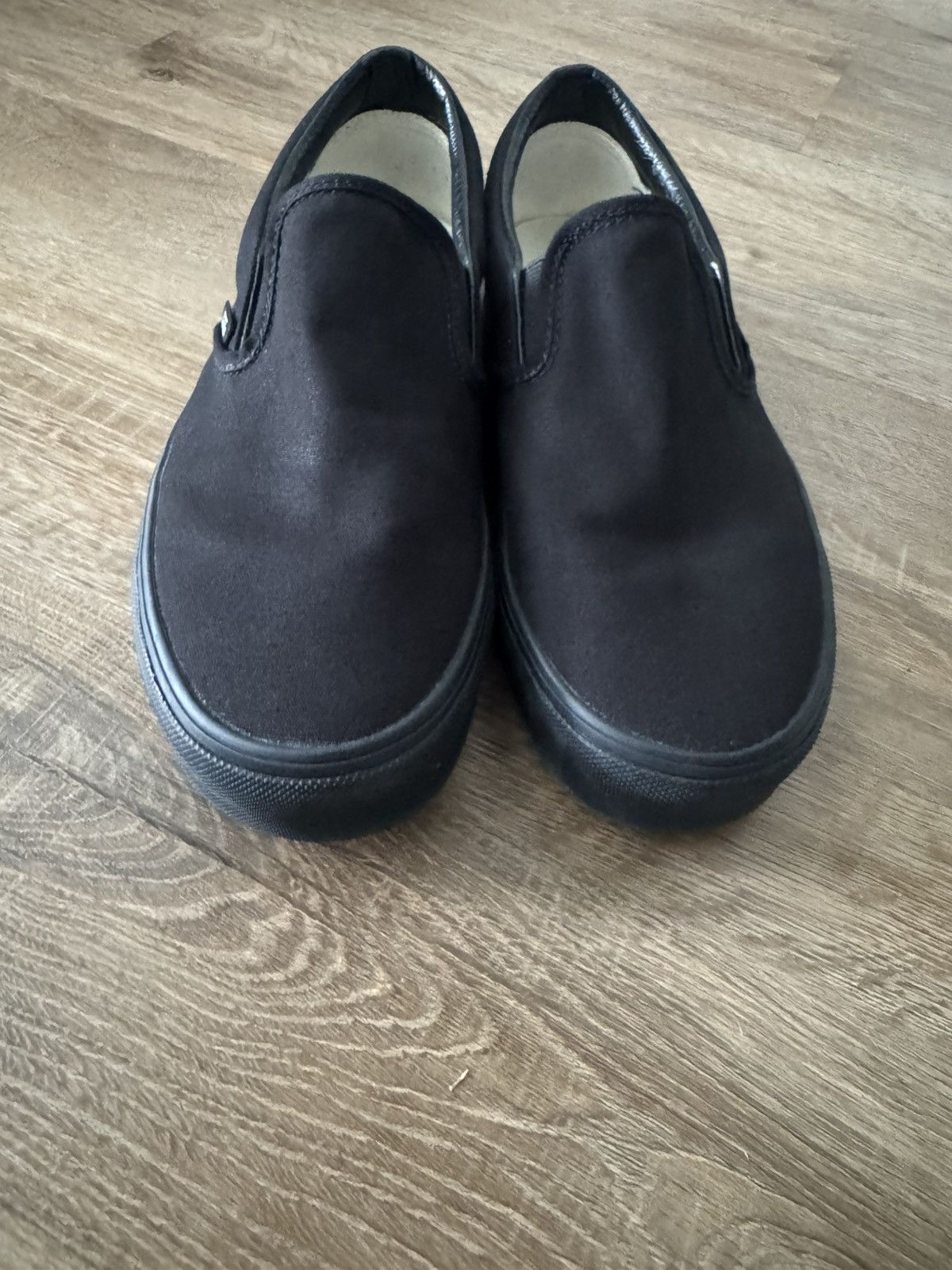Vans Vans Classic Slip-On Black Canvas Shoes | Skater Sneakers Size US 8.5 / EU 41-42 - 6 Thumbnail