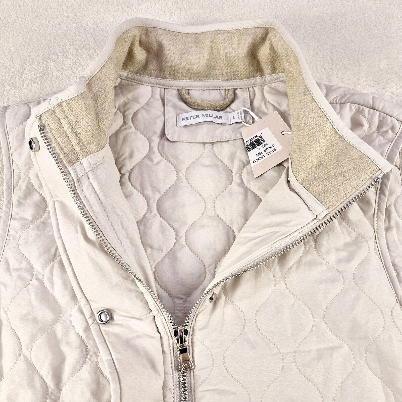 Peter Millar Peter Millar Addison Women's Quilted Vest Size L Beige NWT Size L / US 10 / IT 46 - 4 Thumbnail