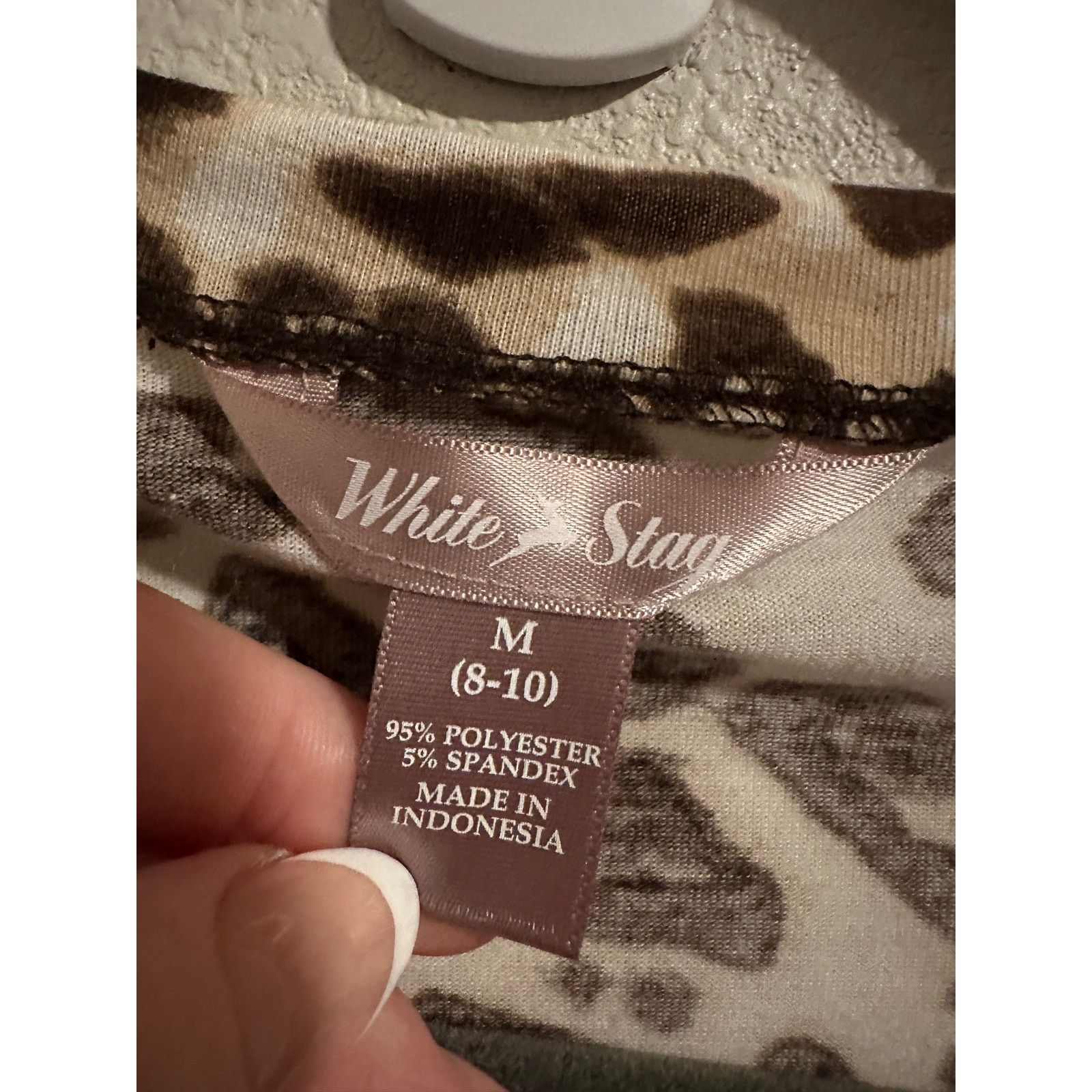 Other White Stagg Leopard Print Brown and Tan Long Sleeve Blouse Size M / US 6-8 / IT 42-44 - 14 Thumbnail