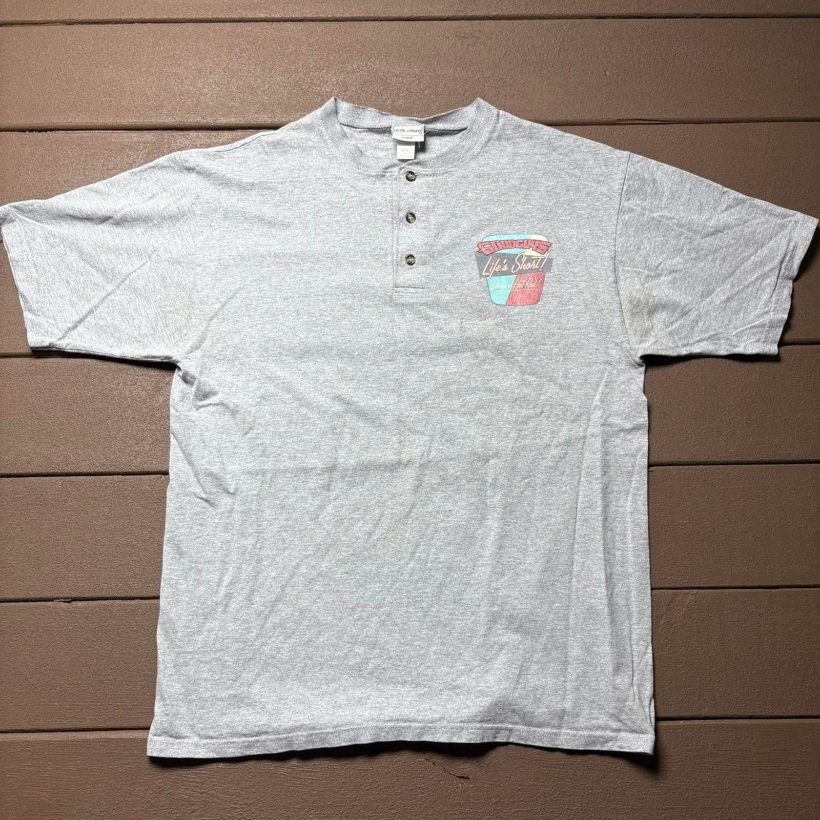 NASCAR Grey Good Guys Hot Rod Car Quarter button up Shirt Size US L / EU 52-54 / 3 - 2 Thumbnail