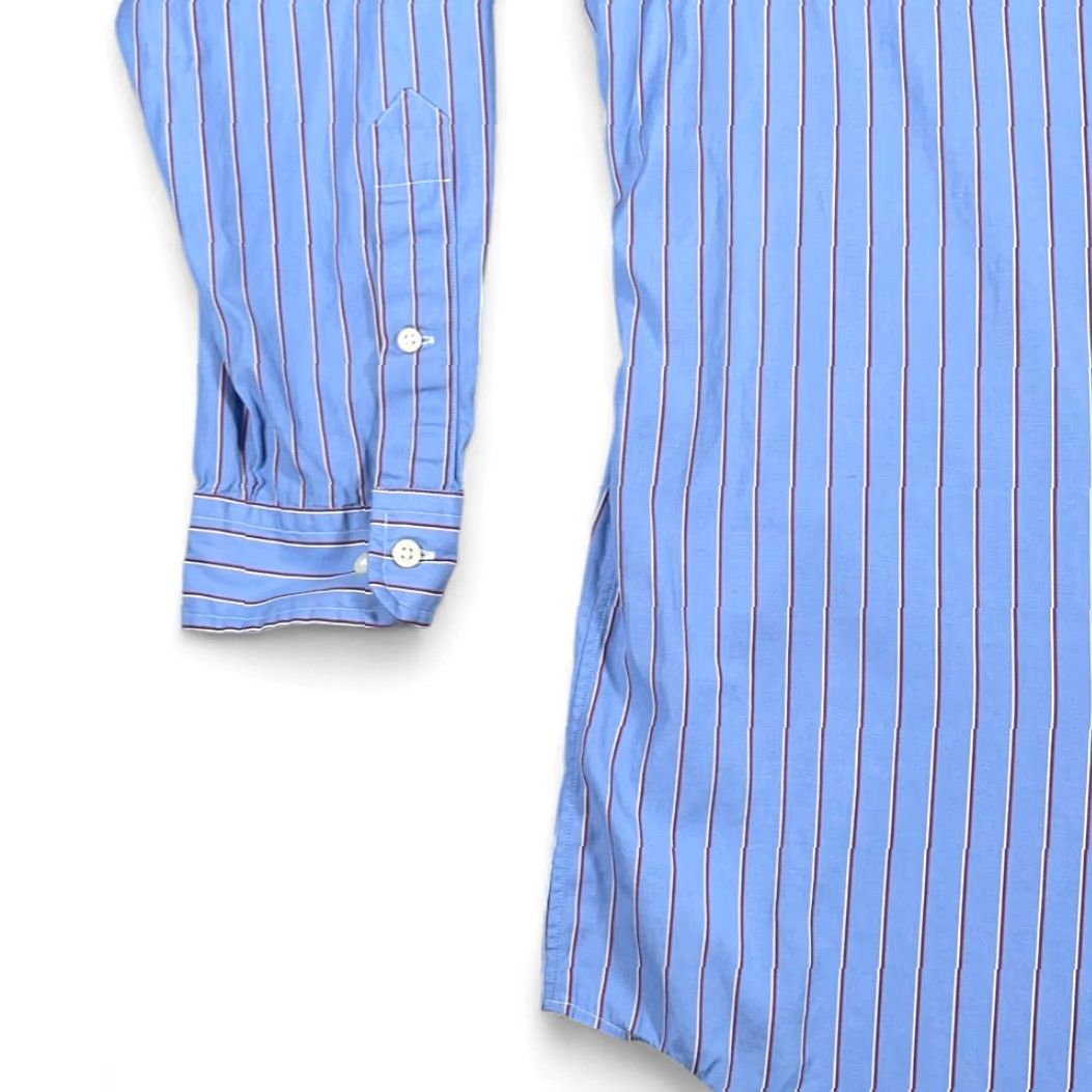 Ralph Lauren VINTAGE Ralph Lauren Shirt Adult L Blue Striped Classic Fit Pony Logo Y2K Size US L / EU 52-54 / 3 - 6 Thumbnail