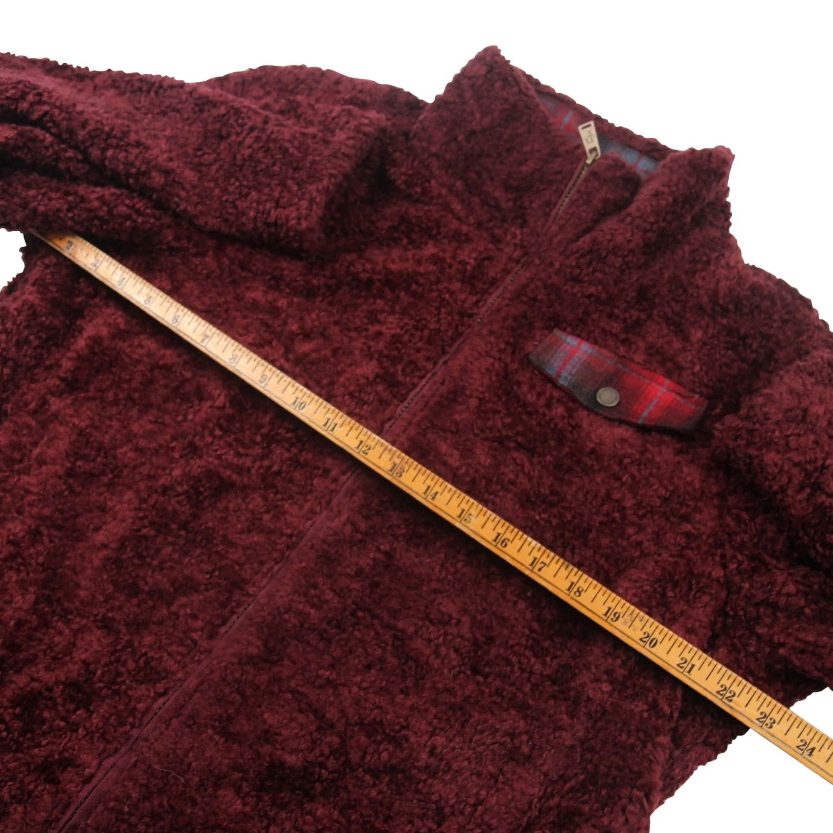 Pendleton Pendleton Womens XL Deep Pile Jacket Maroon Size XL / US 12-14 / IT 48-50 - 6 Thumbnail