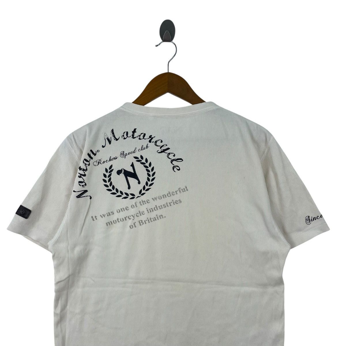 Norton Norton Motorcycle Vneck Waffle Tee Shirt Size US L / EU 52-54 / 3 - 7 Thumbnail