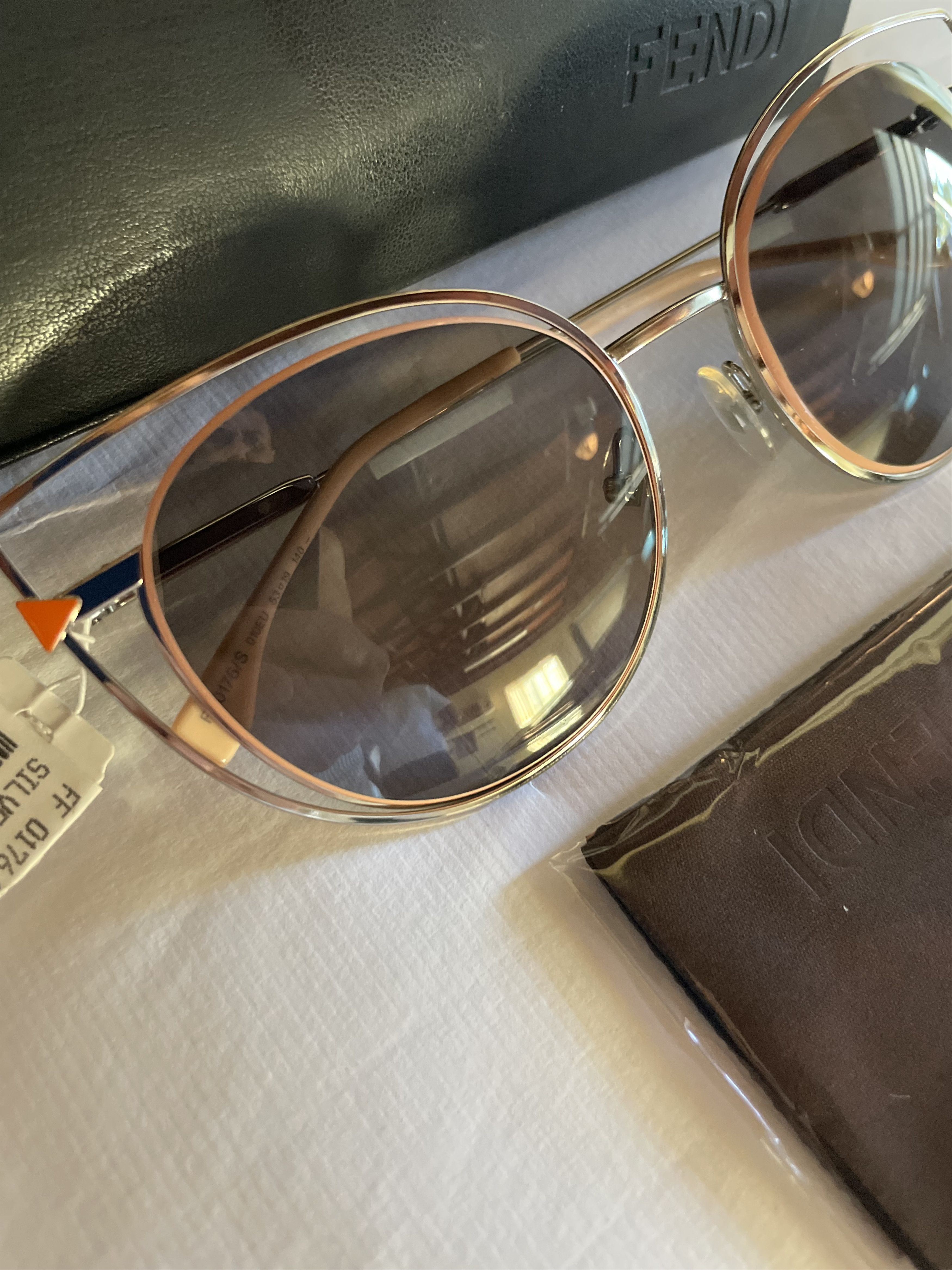 Fendi FENDI FF0176S Palladium Pink Cat Eye Sunglasses Size ONE SIZE - 4 Thumbnail