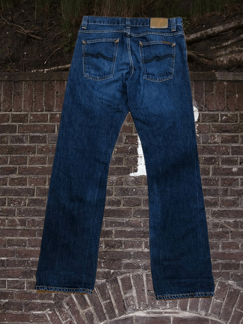 Nudie Jeans Nudie Jeans Men's Distressed Button Fly Dark Den Size US 33 - 1 Thumbnail