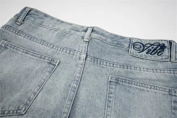 Jean Men's punk street gradient washed straight jeans y2k Size US 32 / EU 48 - 5 Thumbnail