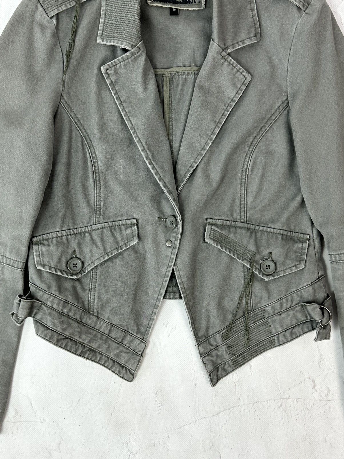 Vintage Vintage Khaki Embroidered Jacket Size L / US 10 / IT 46 - 4 Thumbnail