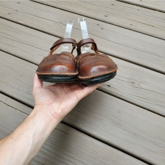 Other Naot Gardenia Brown Leather Cork Sole Mary Jane Loafers 41 Size US 10 / IT 40 - 5 Thumbnail