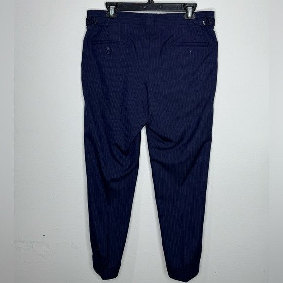 Ralph Lauren Purple Label Ralph Lauren Purple Label Pinstripe Pants Wool Navy Blue Men Size US 38 / EU 54 - 2 Thumbnail
