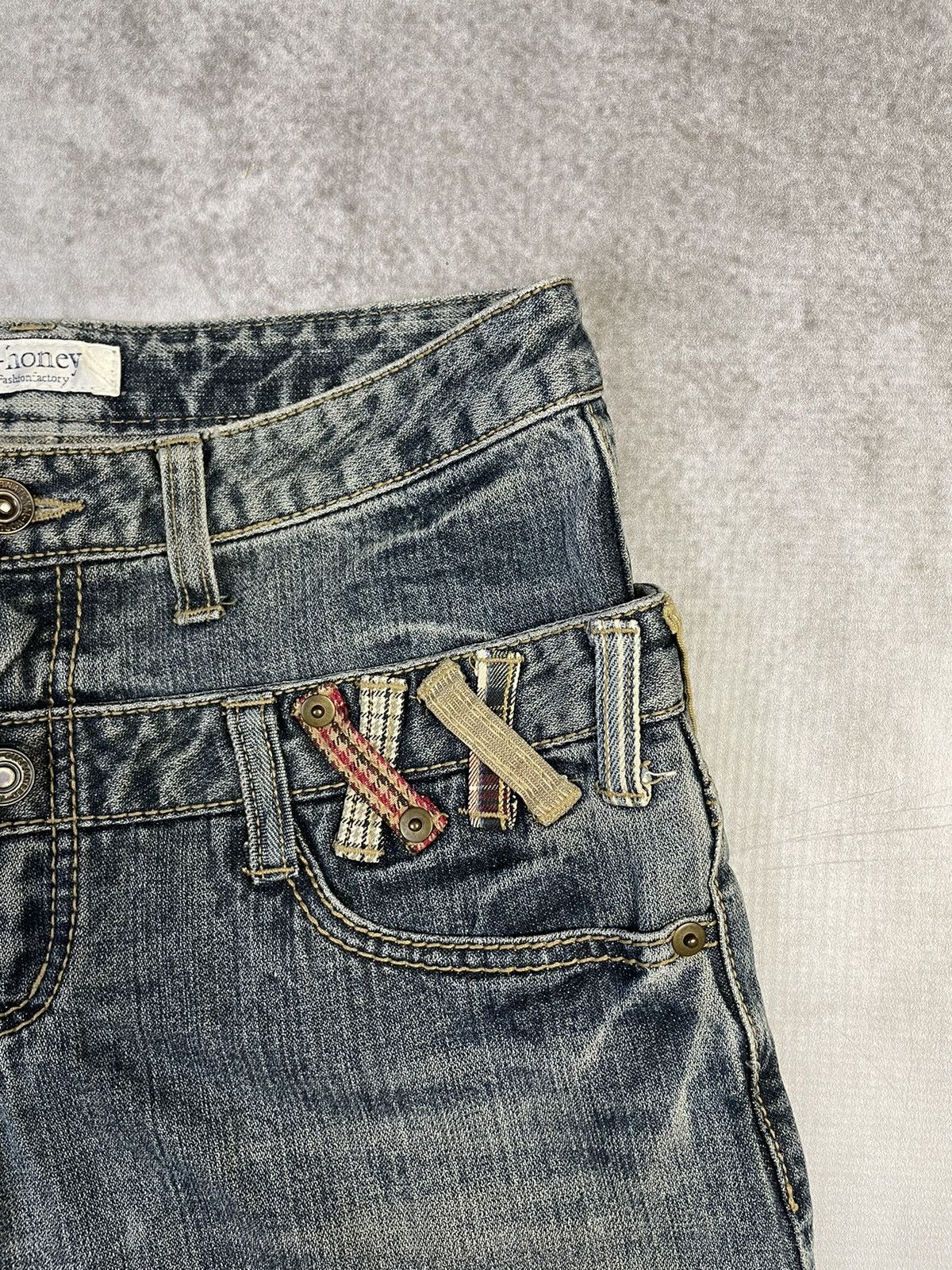 If Six Was Nine Y2k J-Honey Double Waist Denim Jorts Size US 27 - 4 Thumbnail
