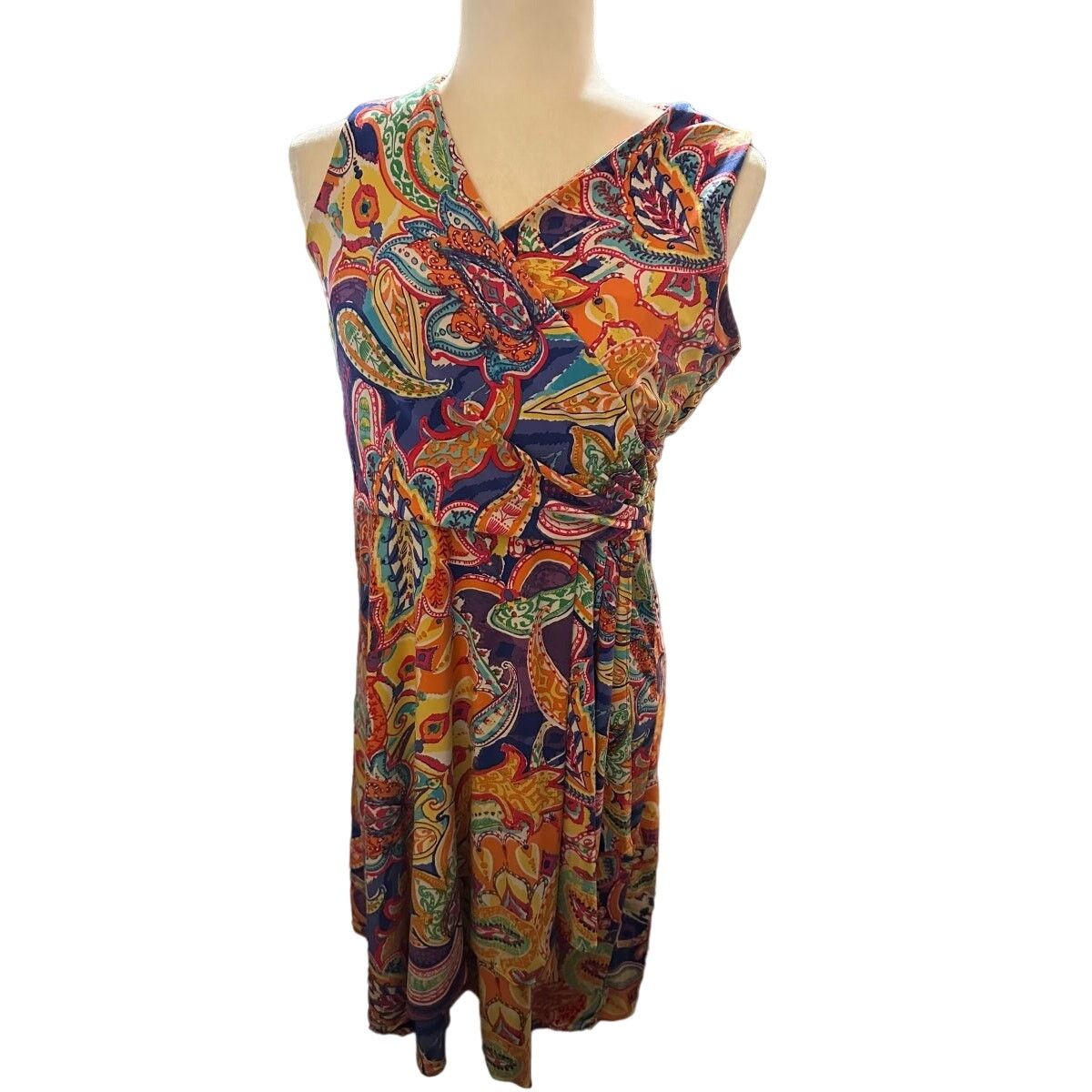 Lauren Ralph Lauren Lauren Ralph Lauren Faux Wrap Paisley Dress Size Medium Size M / US 6-8 / IT 42-44 - 2 Thumbnail