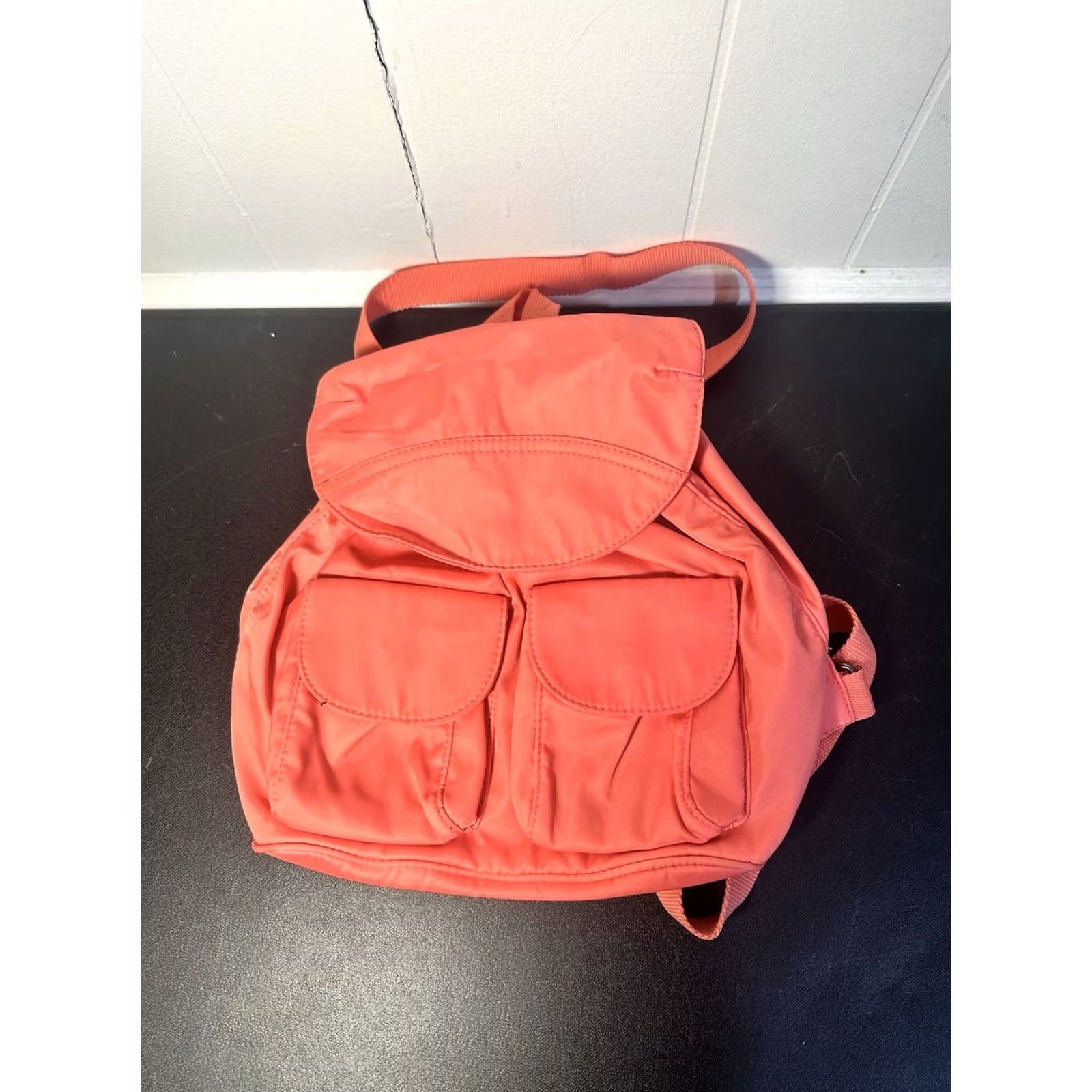Vintage Deena & Ozzy Backpack Women Pink Front Pockets Magnetic Drawstring Bag Size ONE SIZE - 2 Thumbnail