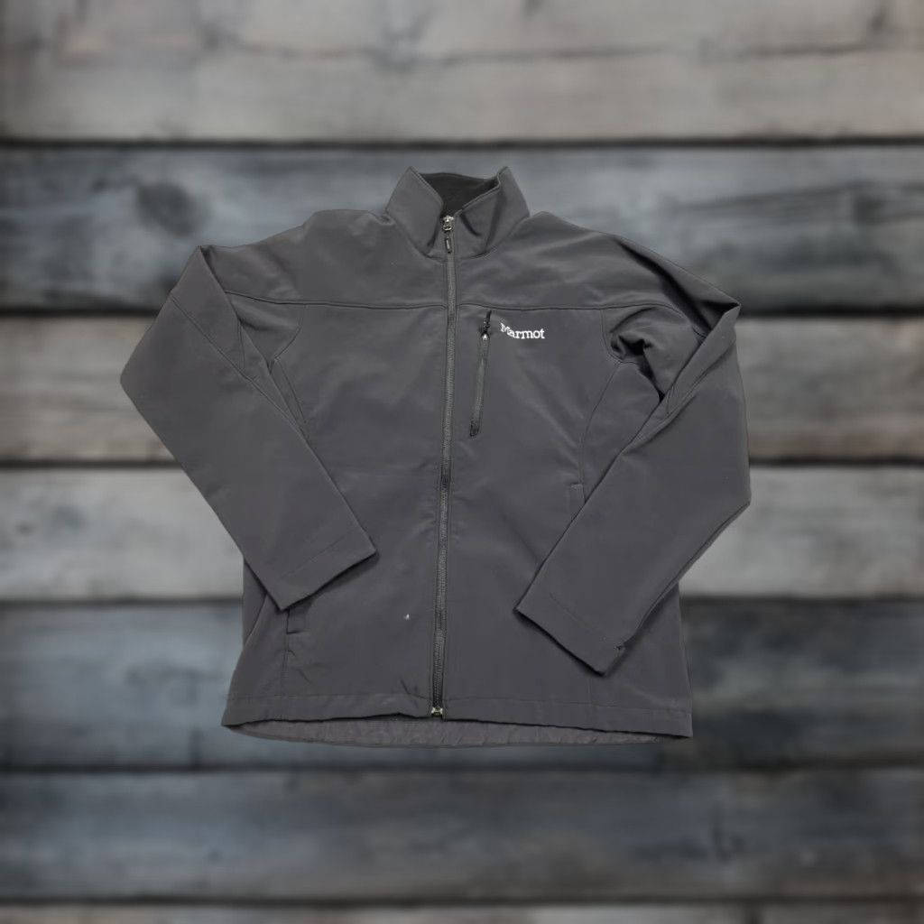 Marmot Marmot Jacket Mens Medium Black Soft Shell Lined Wind Resistant Raincoat Size US M / EU 48-50 / 2 - 1 Thumbnail