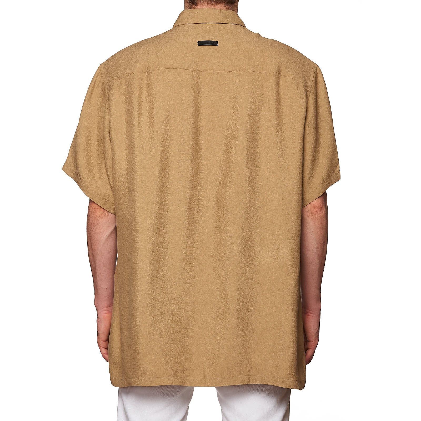 Fear of God FEAR OF GOD Tan Short Sleeve Oversized Crepe Shirt Size US XL / EU 56 / 4 - 3 Thumbnail