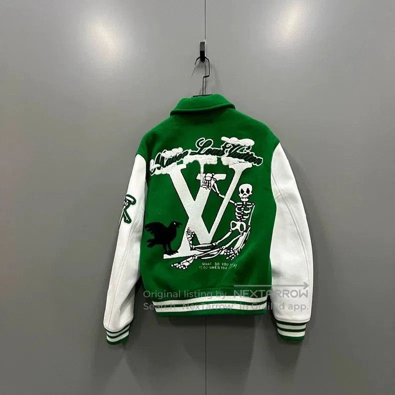 Louis Vuitton Louis Vuitton Green Logo Varsity Jacket. Size US L / EU 52-54 / 3 - 2 Thumbnail