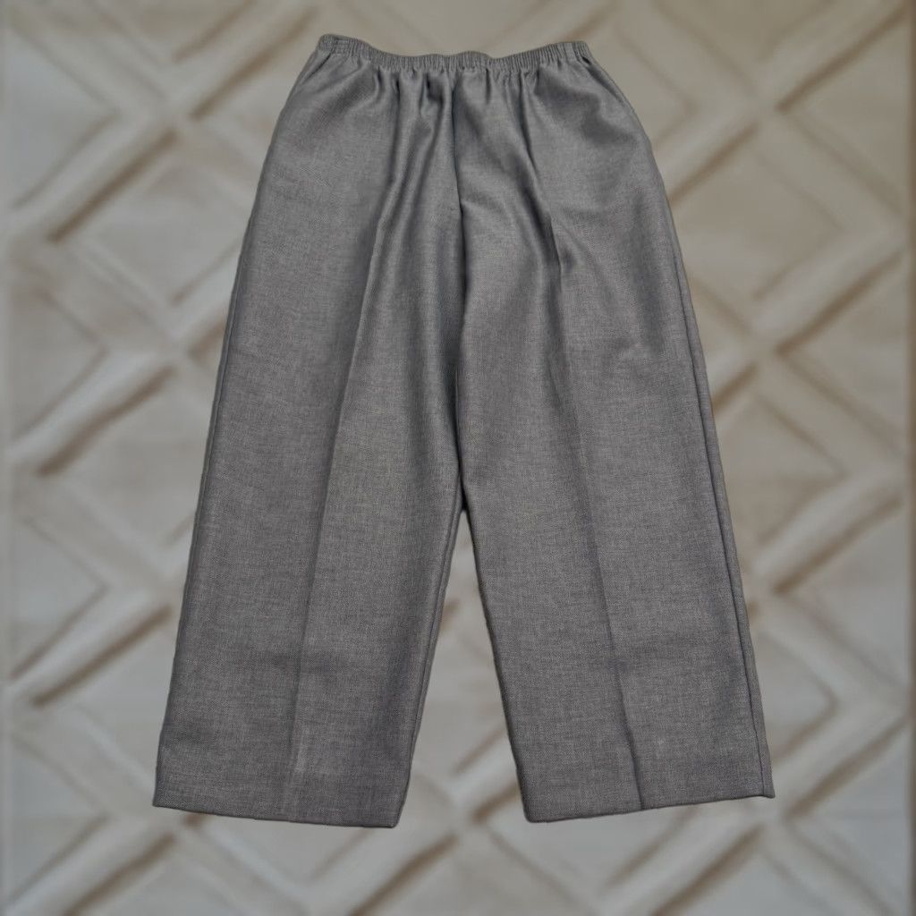 Vintage Alfred Dunner Pants Straight Leg Pull On Trouser Womens 14 Gray Elastic Waist Size 36" / US 14 / IT 50 - 1 Thumbnail